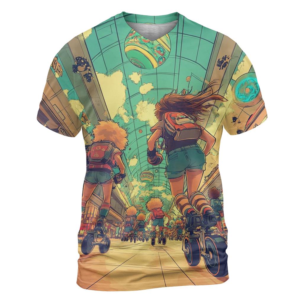 Mallrats Meteor Mash artistic all-over print tops