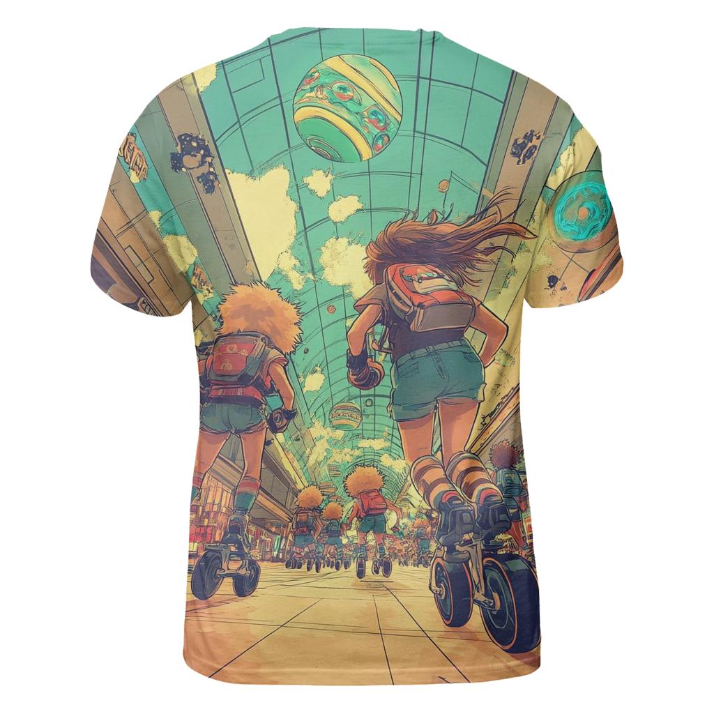 Mallrats Meteor Mash artistic all-over print tops