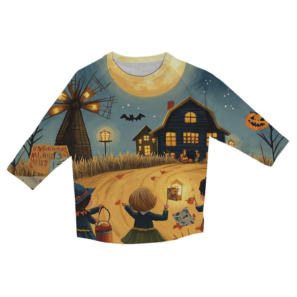 Harvest Moon Trick Or Treat Adventure Halloween stylish quarter sleeve tops