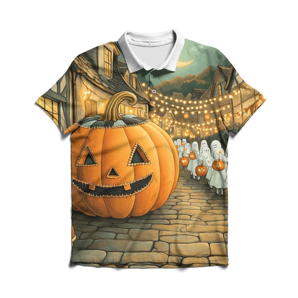 Spooky Lantern Parade classic pique polos