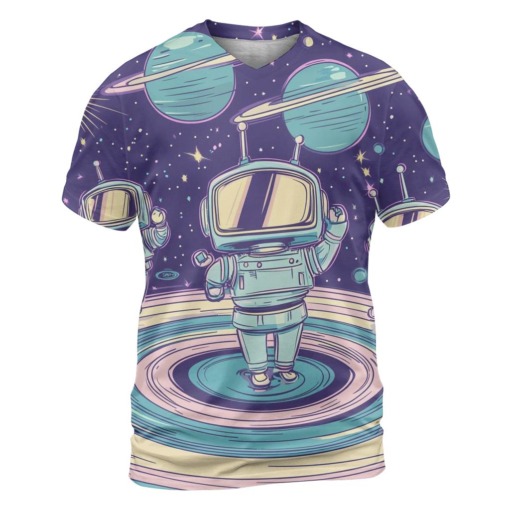 Robot Roller Disco Riot creative print fashion shirts