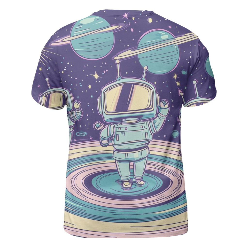 Robot Roller Disco Riot creative print fashion shirts