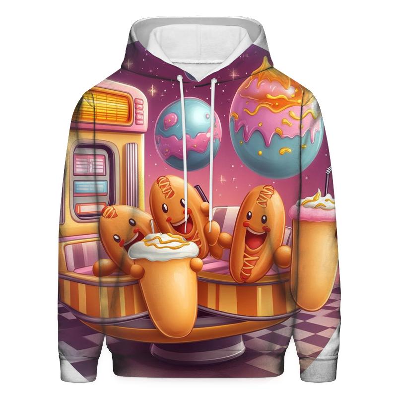 Cosmic Diner Doggos pullover hoodies