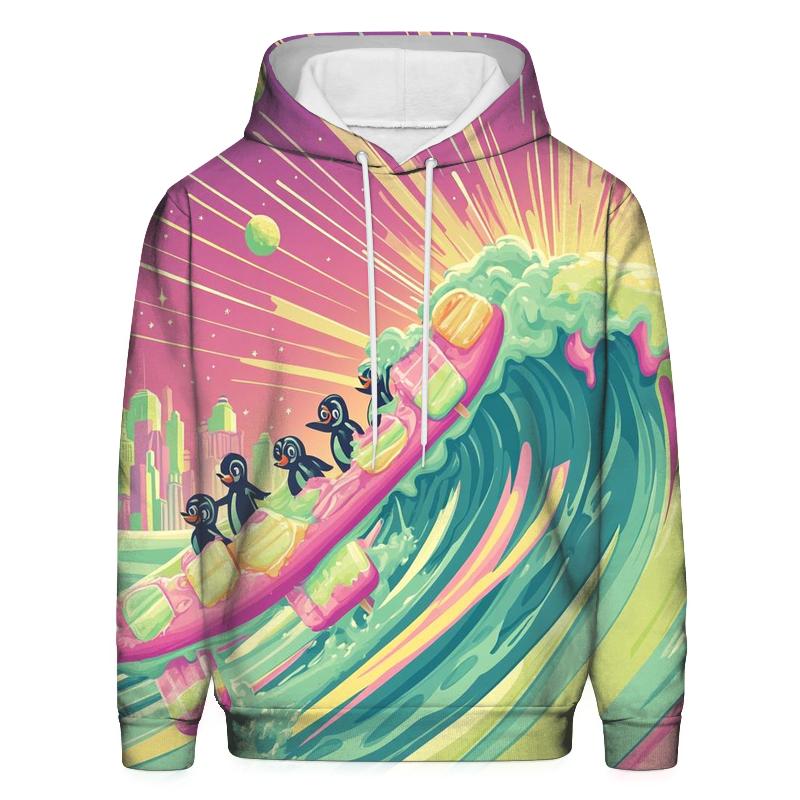 Popsicle Galaxy Surfing designer hoodies