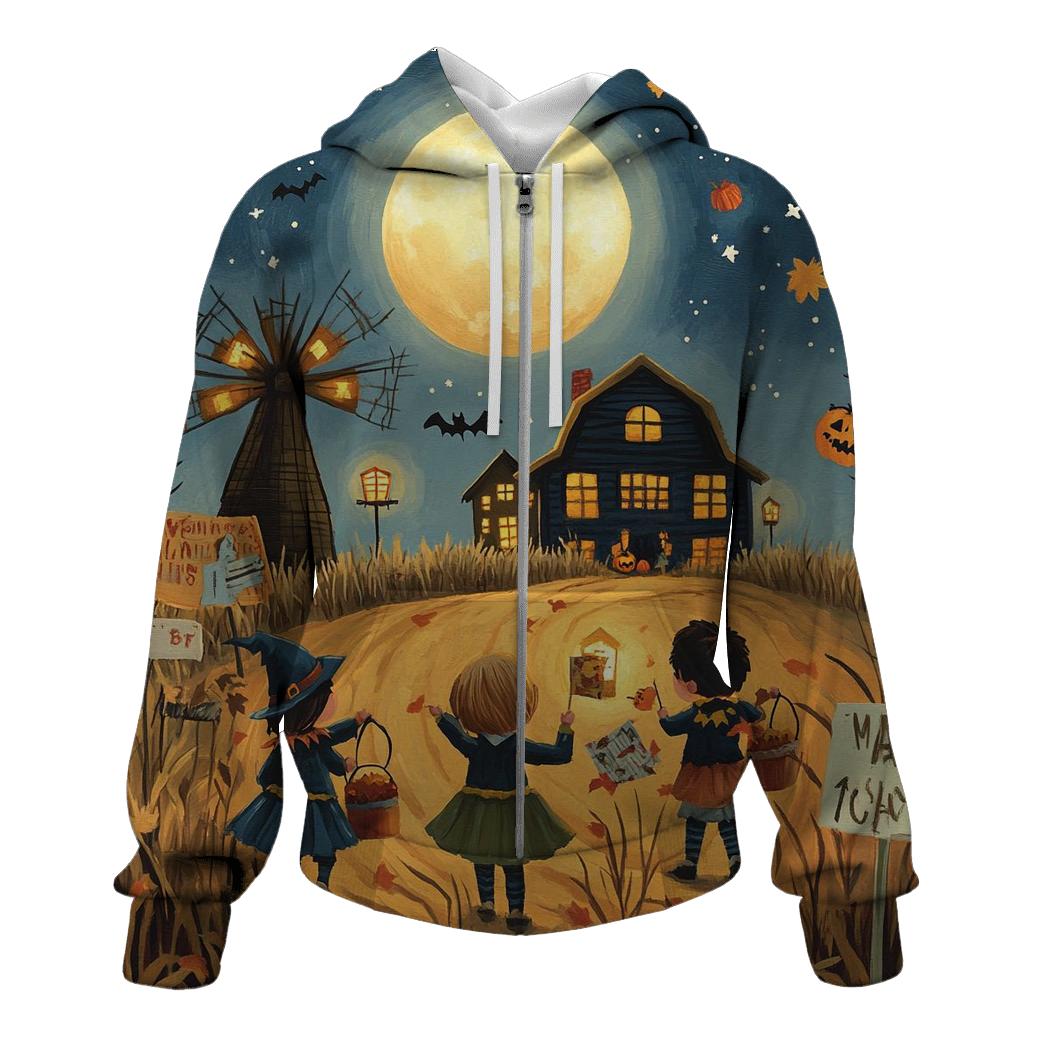 Harvest Moon Trick Or Treat Adventure Halloween pullover hoodies
