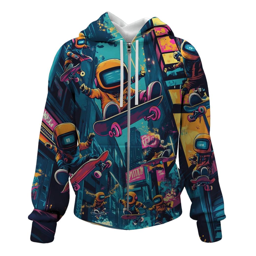 Neon Alley Skatebot Squad pullover hoodies