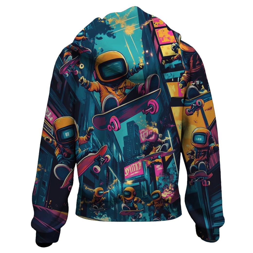 Neon Alley Skatebot Squad pullover hoodies