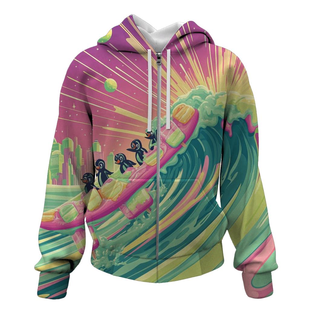 Popsicle Galaxy Surfing custom hoodies