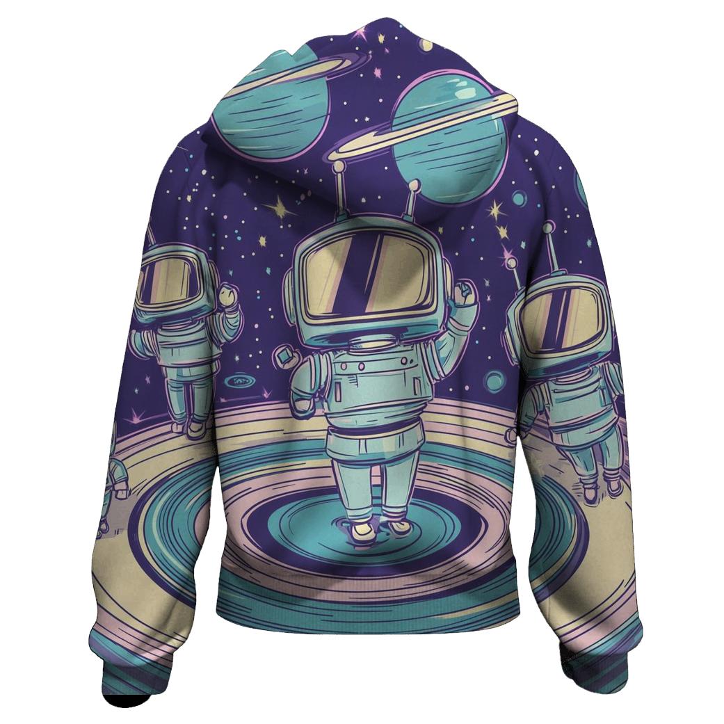 Robot Roller Disco Riot graphic hoodies