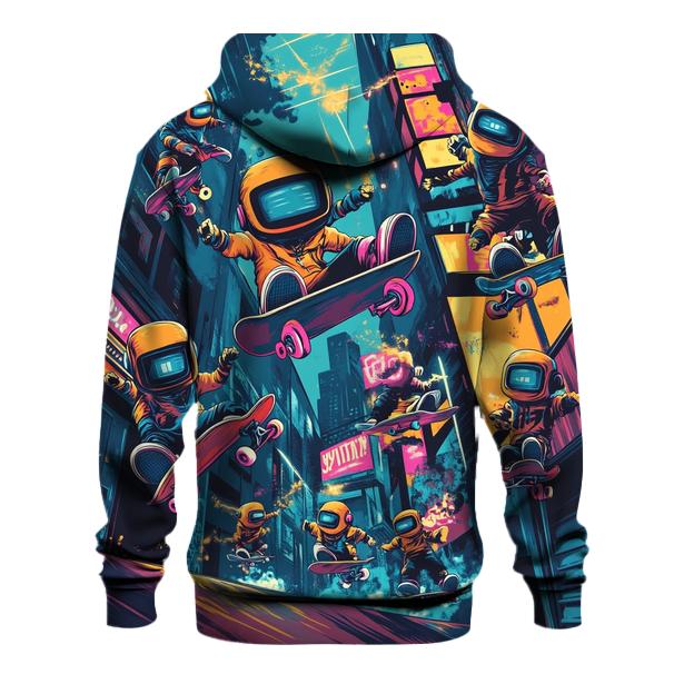 Neon Alley Skatebot Squad designer hoodies
