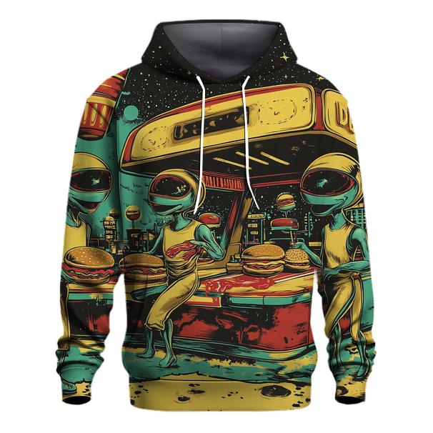 Moonburger Drive-Thru Brigade embroidered hoodies