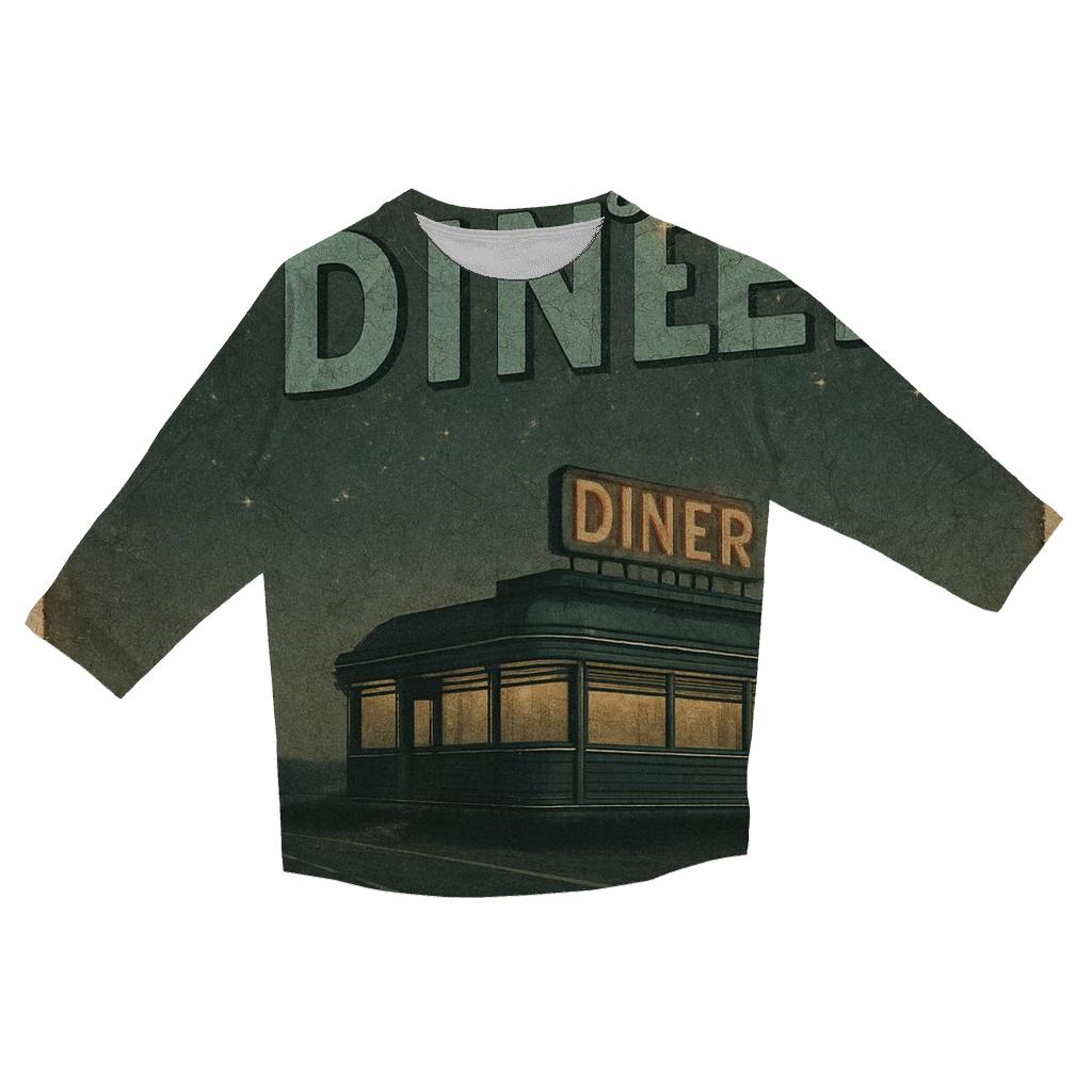 Midnight Diner Roadtrip Poster trendy 3/4 sleeve tops
