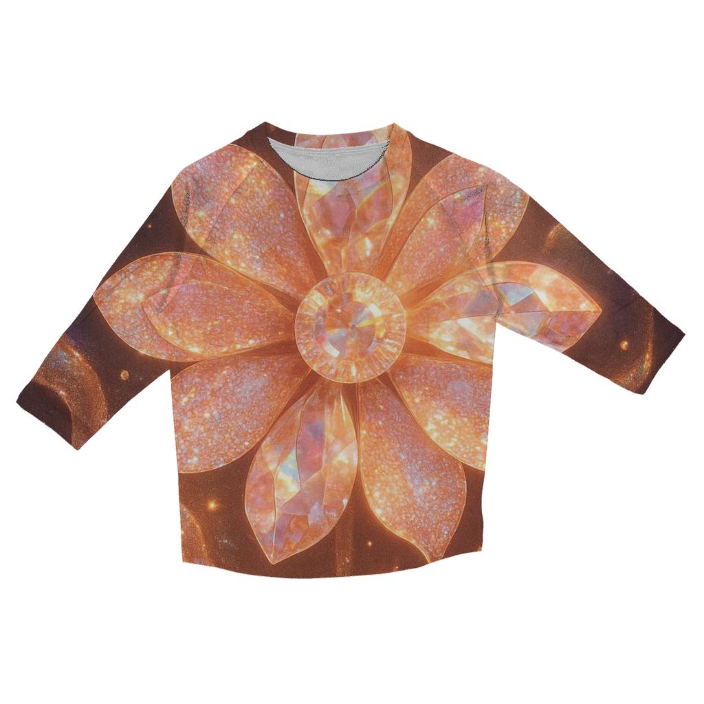 Opulent Nebula Bloom fashion 3/4 sleeve shirts