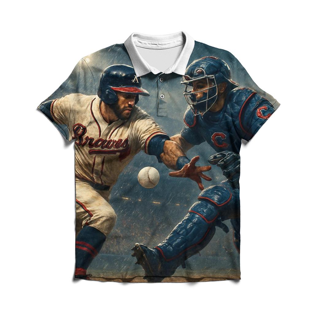 Clash At The Ninth Braves Vs Cubs stylish collar polo tees