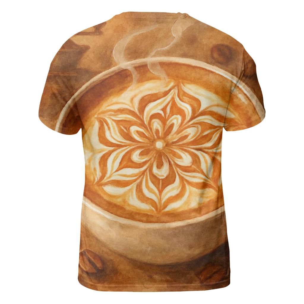 Latte Spiral Bloom custom all-over print shirts