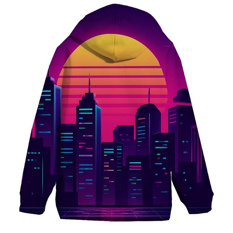 Neon Skyline Mirage pullover hoodies