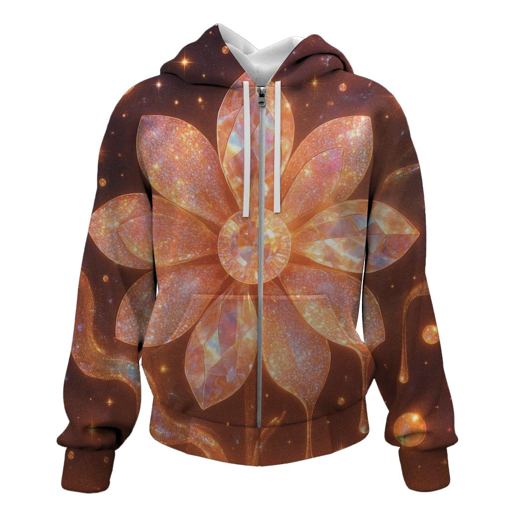 Opulent Nebula Bloom pullover hoodies