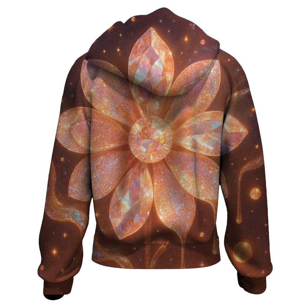 Opulent Nebula Bloom pullover hoodies