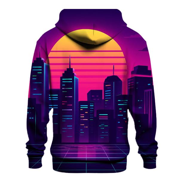 Neon Skyline Mirage lightweight hoodies