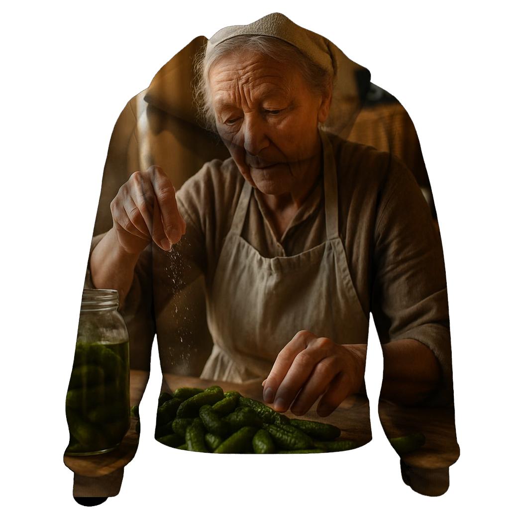 Grandmother Sorting Cornichon Harvest hoodie styles