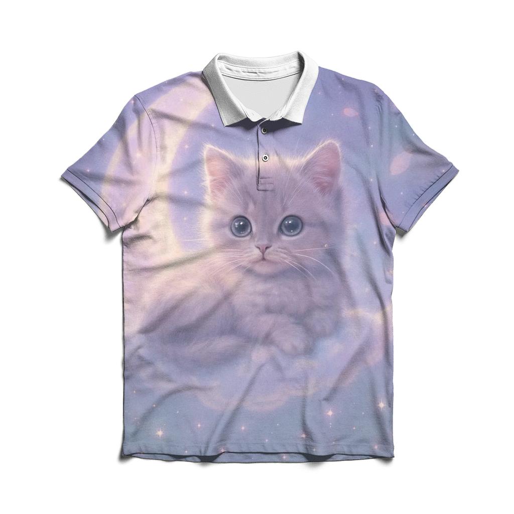 Moonlight Kitten Reverie designer slim fit polos