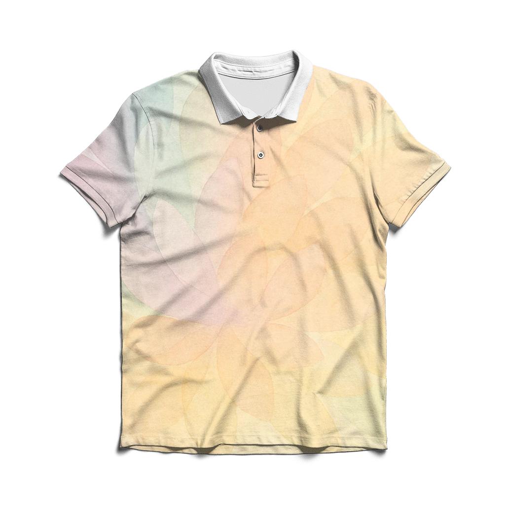 Pastel Bloom Drift casual sports polo shirts