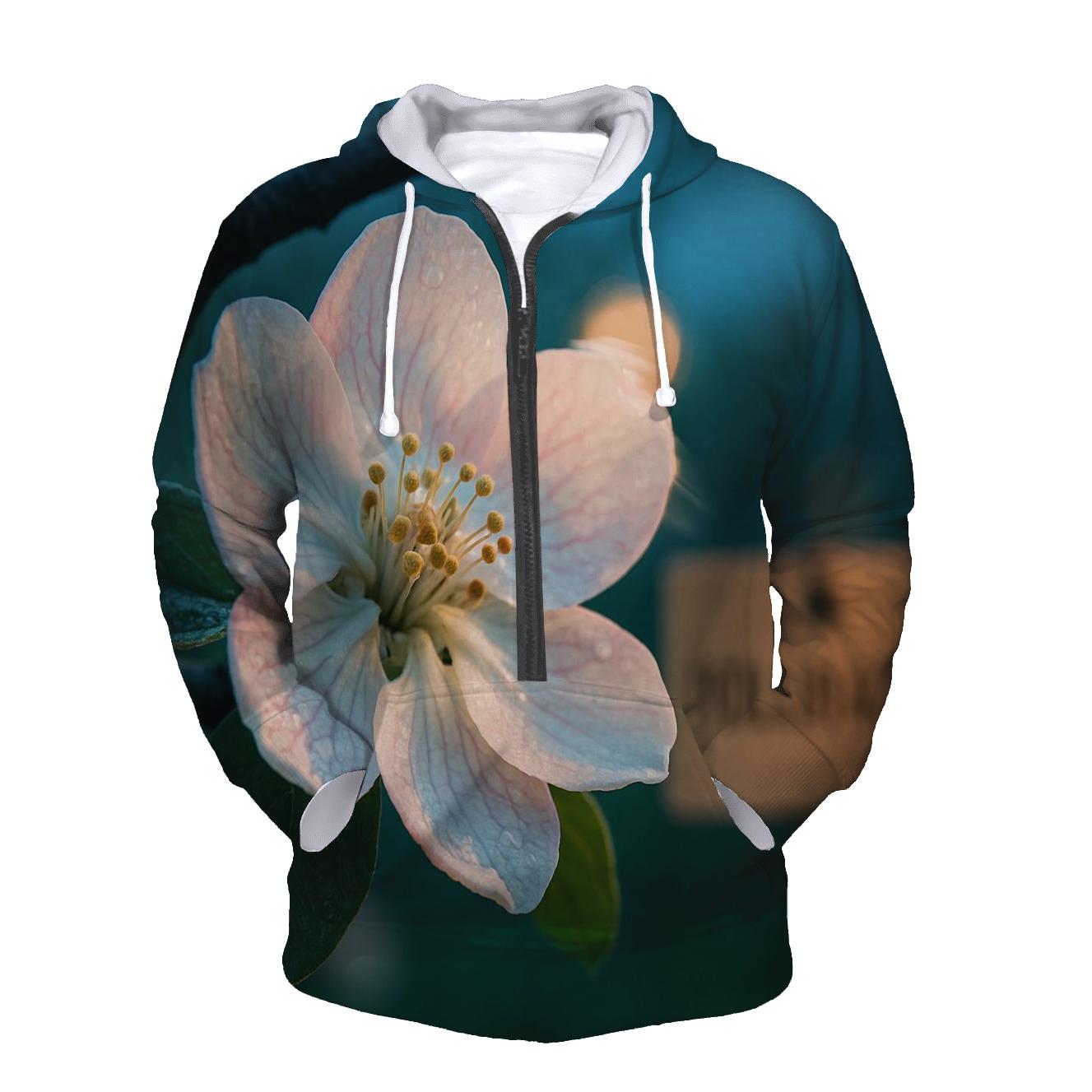 Midnight Orchard Blossom Study lightweight hoodies