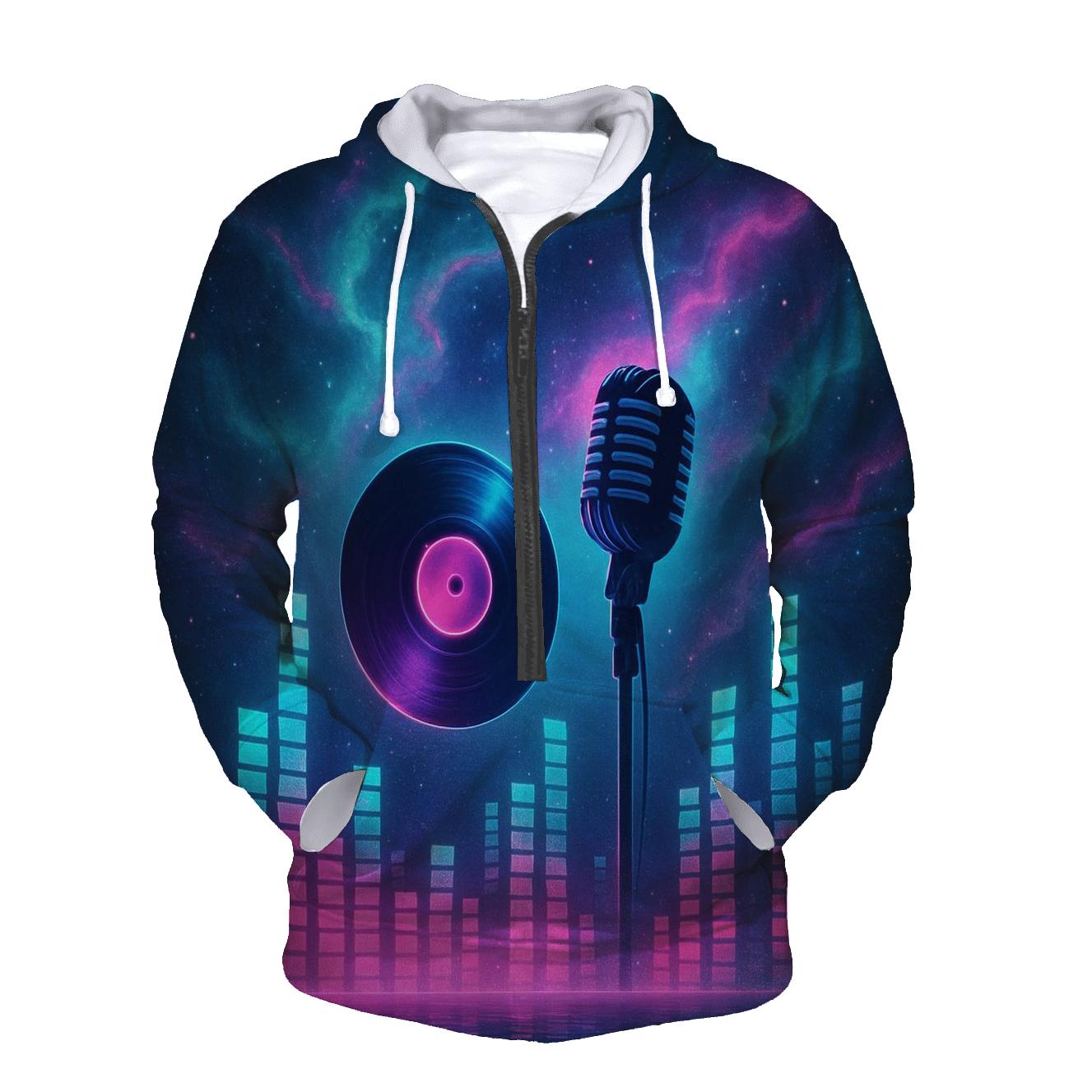Galactic Equalizer printed hoodies