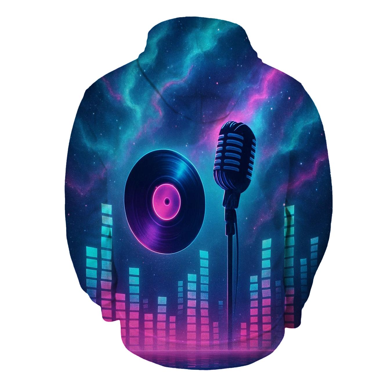 Galactic Equalizer printed hoodies