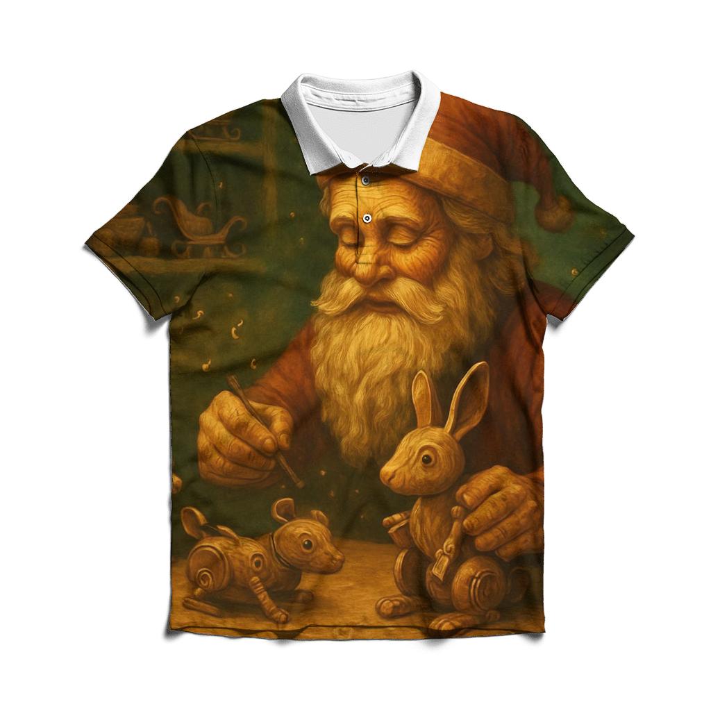 Woodland Clockwork Santa classic pique polos