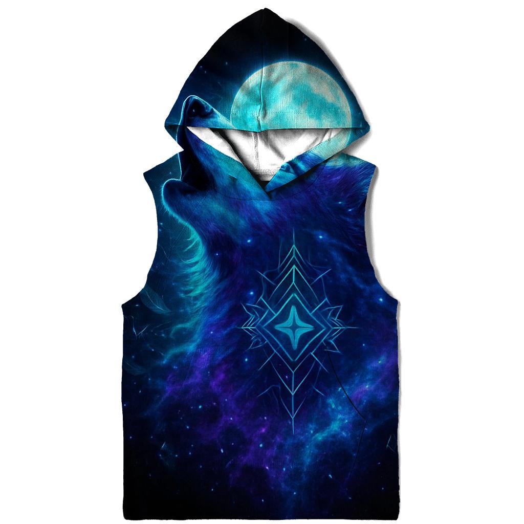 Nebula Sentinel Wolf premium hoodies