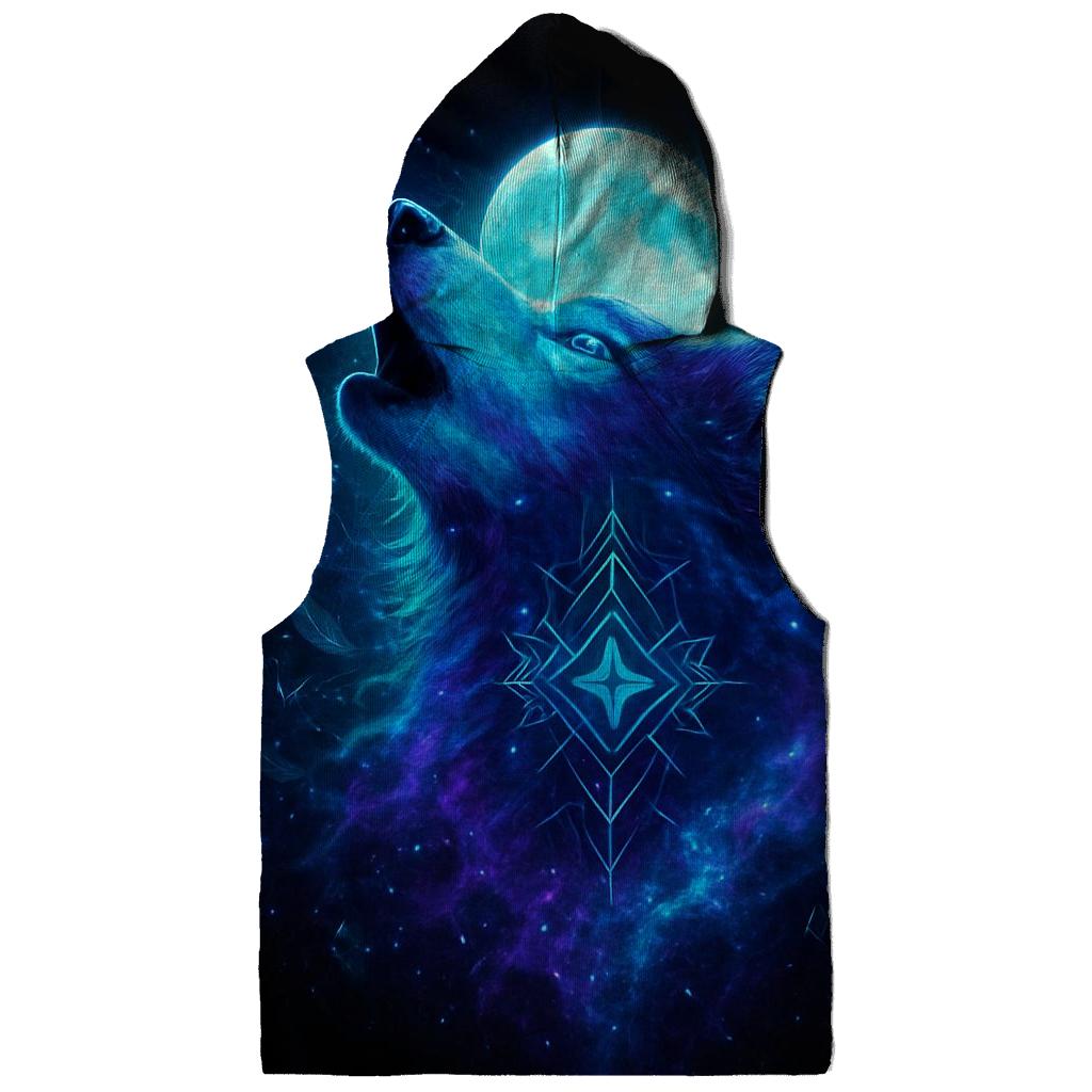Nebula Sentinel Wolf premium hoodies