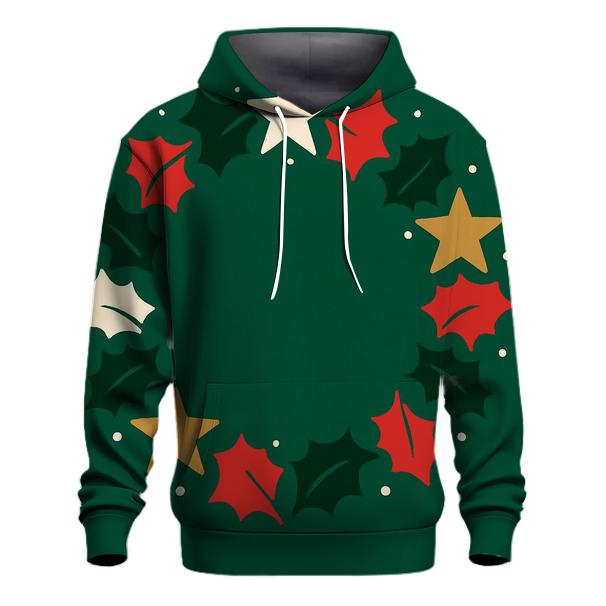 Starlit Holly Wreath hoodie trends