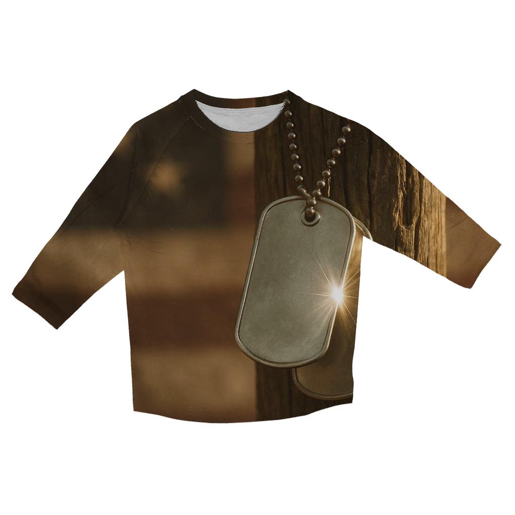 Dog Tags In Sun personalized 3/4 sleeve tees