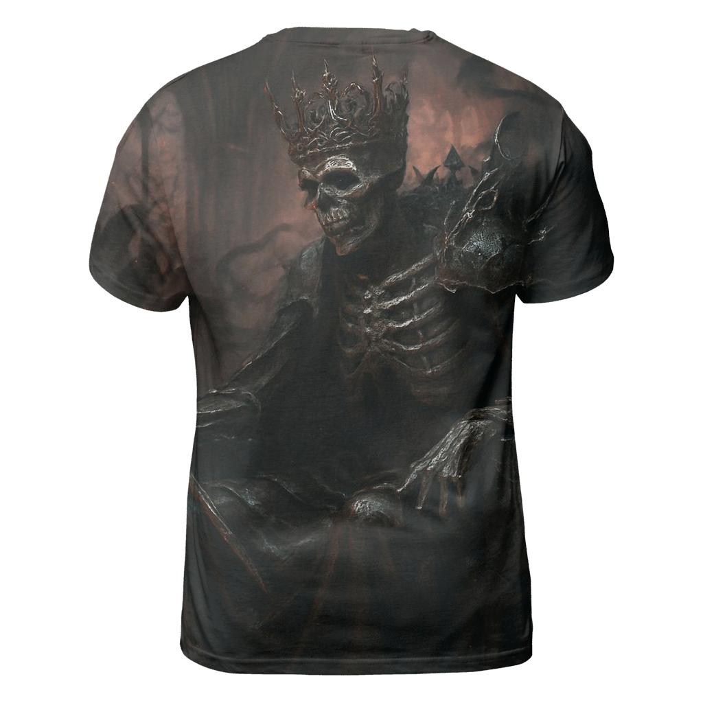 Ashen Throne Of The Skeleton King creative print fashion shirts