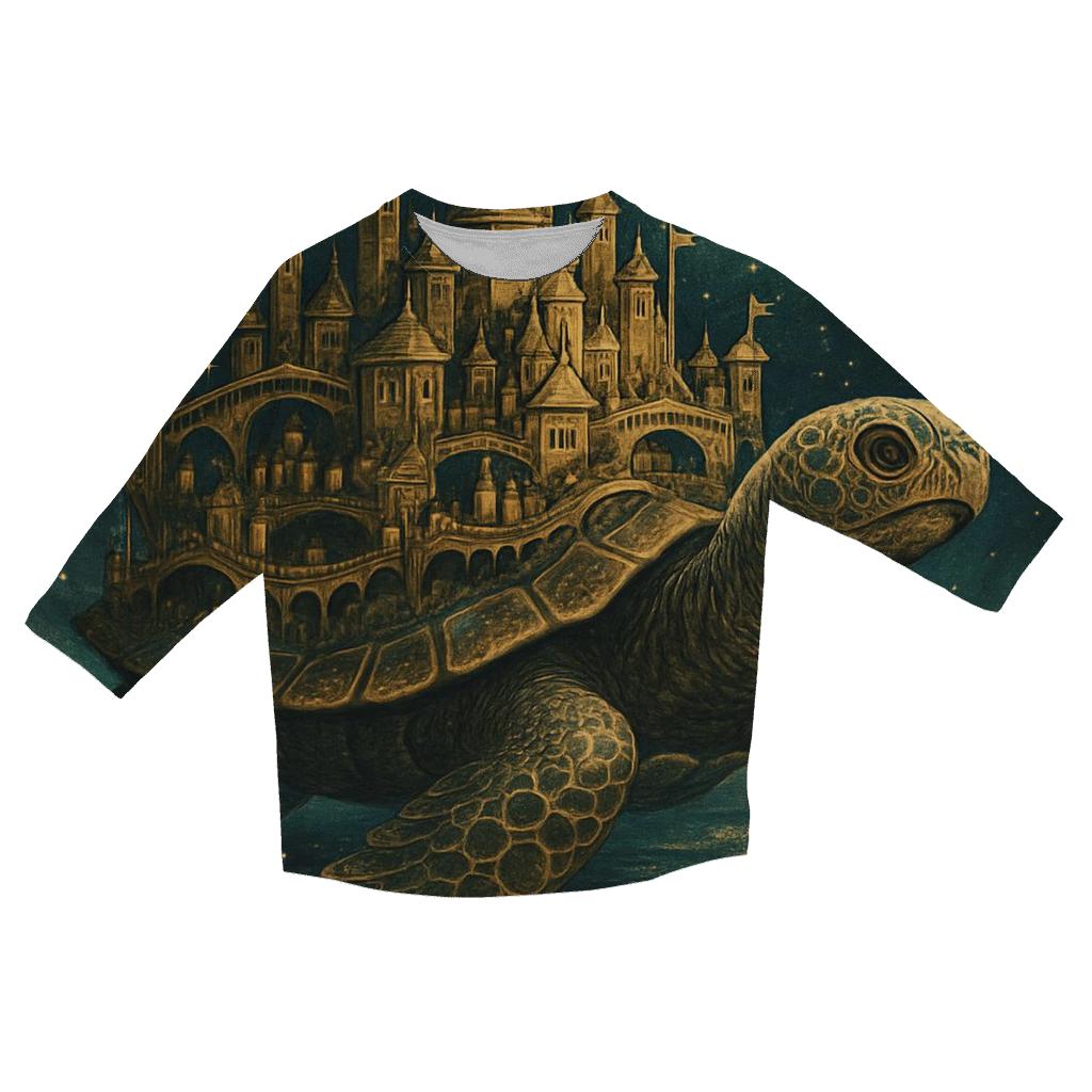 Gilded Moon Turtle fashion 3/4 sleeve shirts