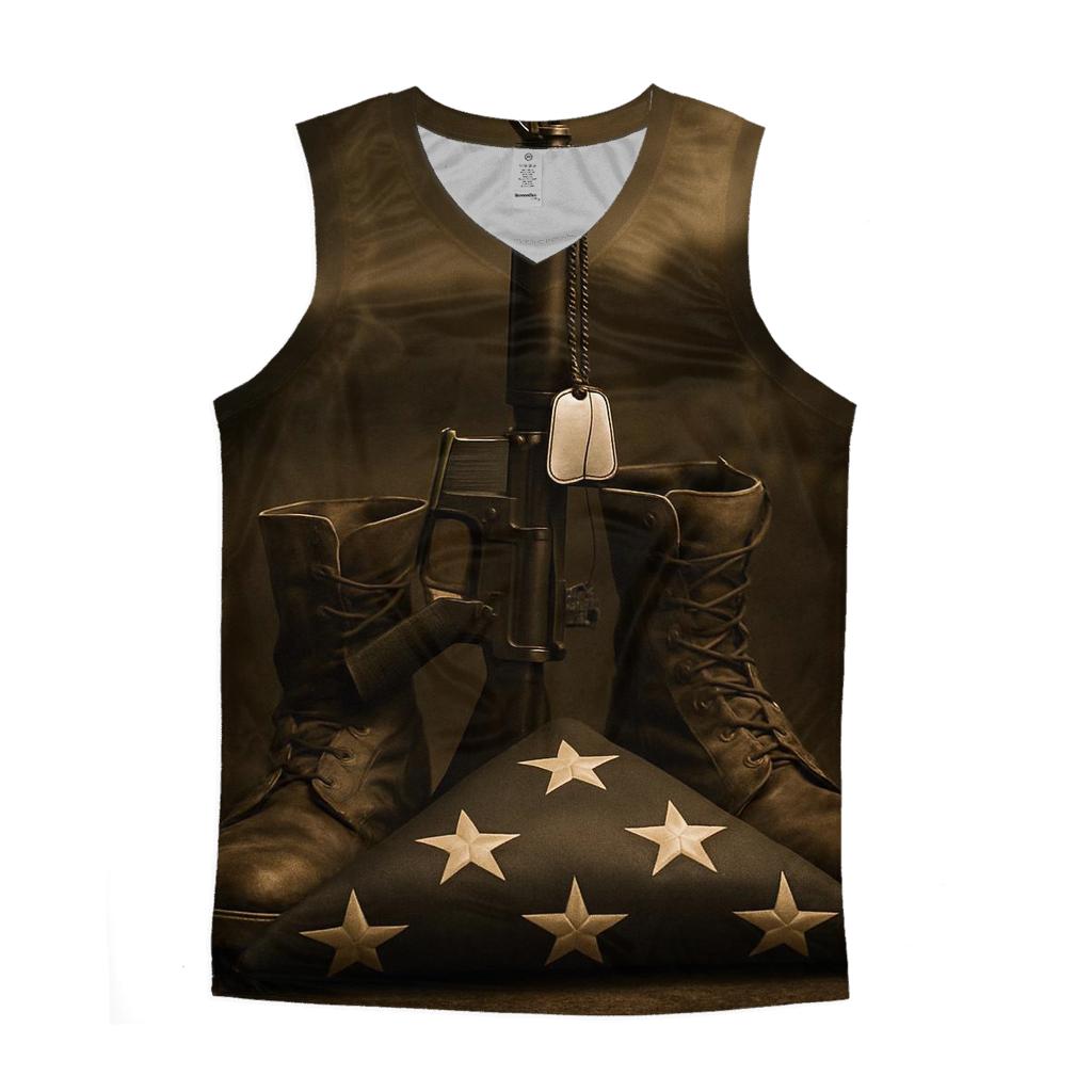 Folded Honor Still Life sports performance tank tops