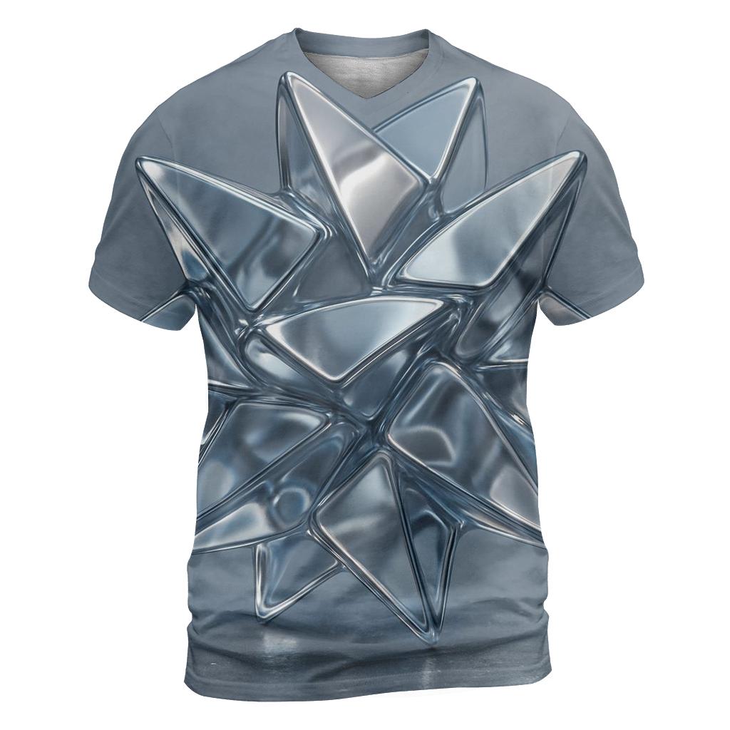 Molten Geometry Gradient creative print fashion shirts