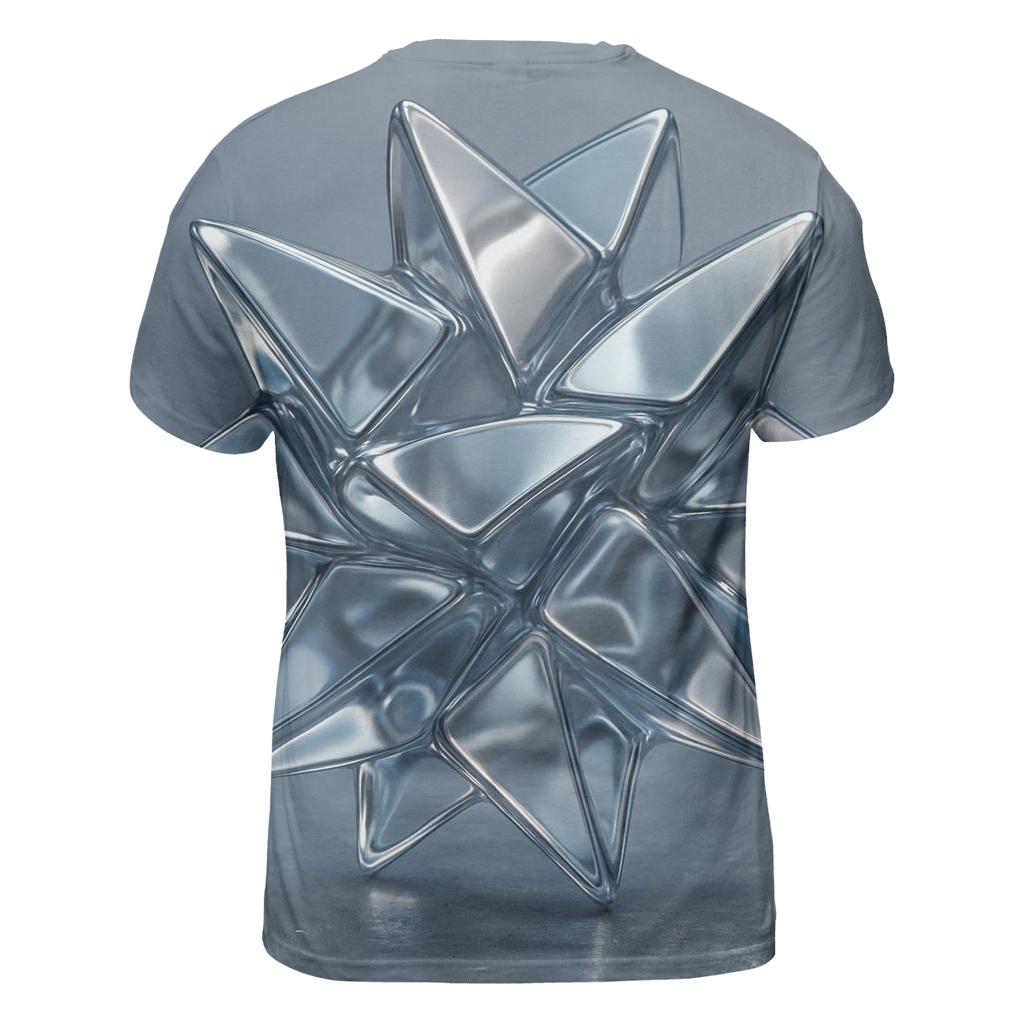 Molten Geometry Gradient creative print fashion shirts