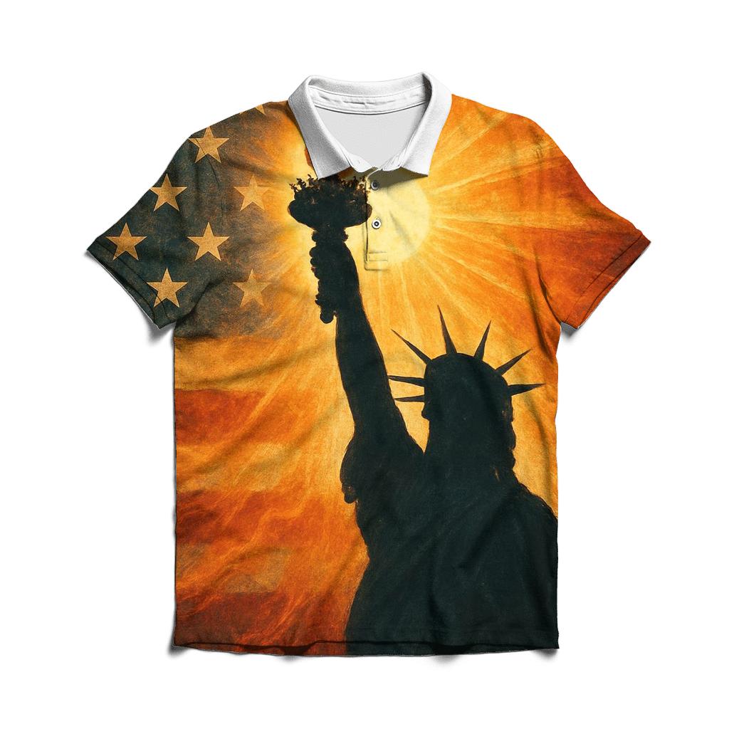 Liberty Flame branded logo polo shirts
