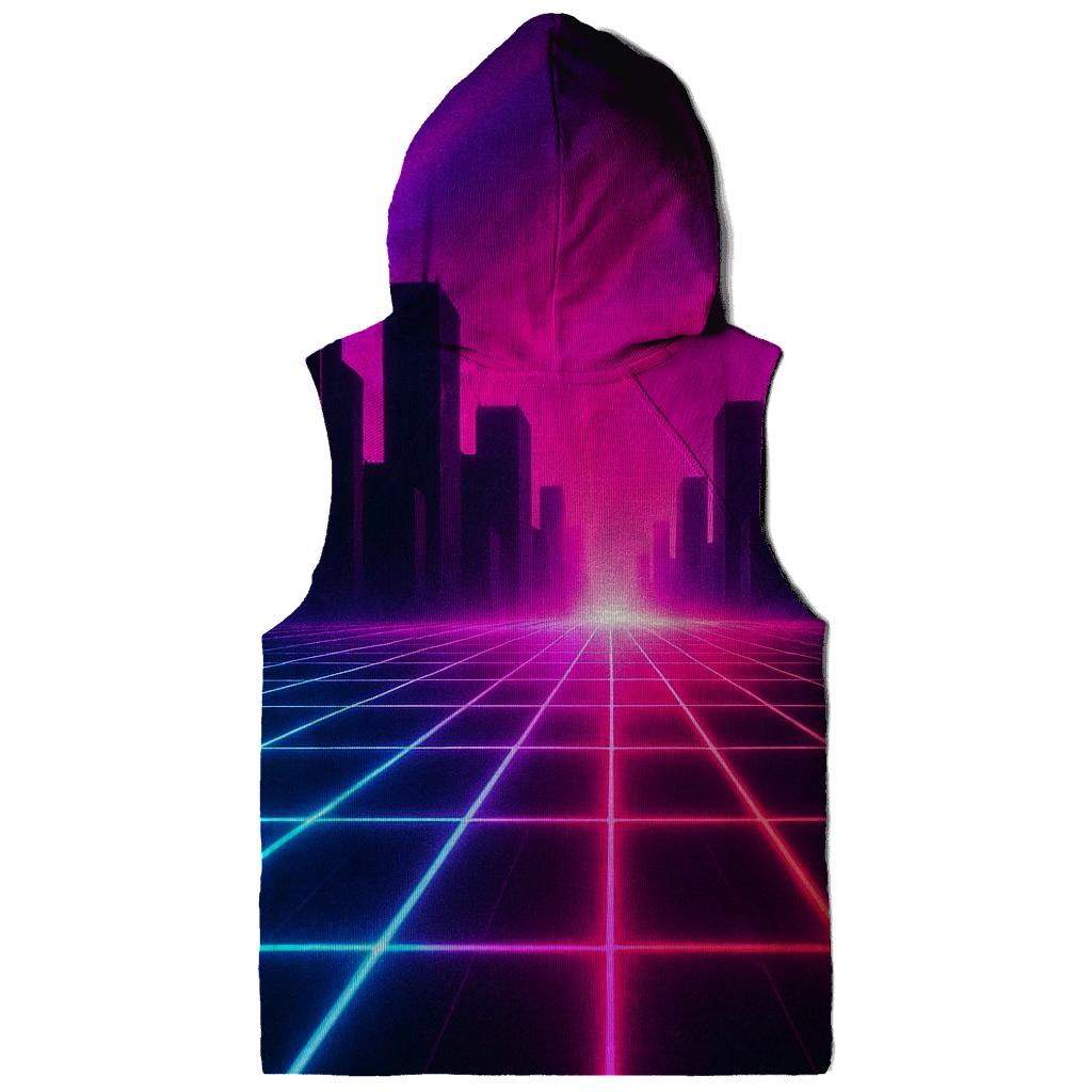 Neon Grid Horizon hoodie designs