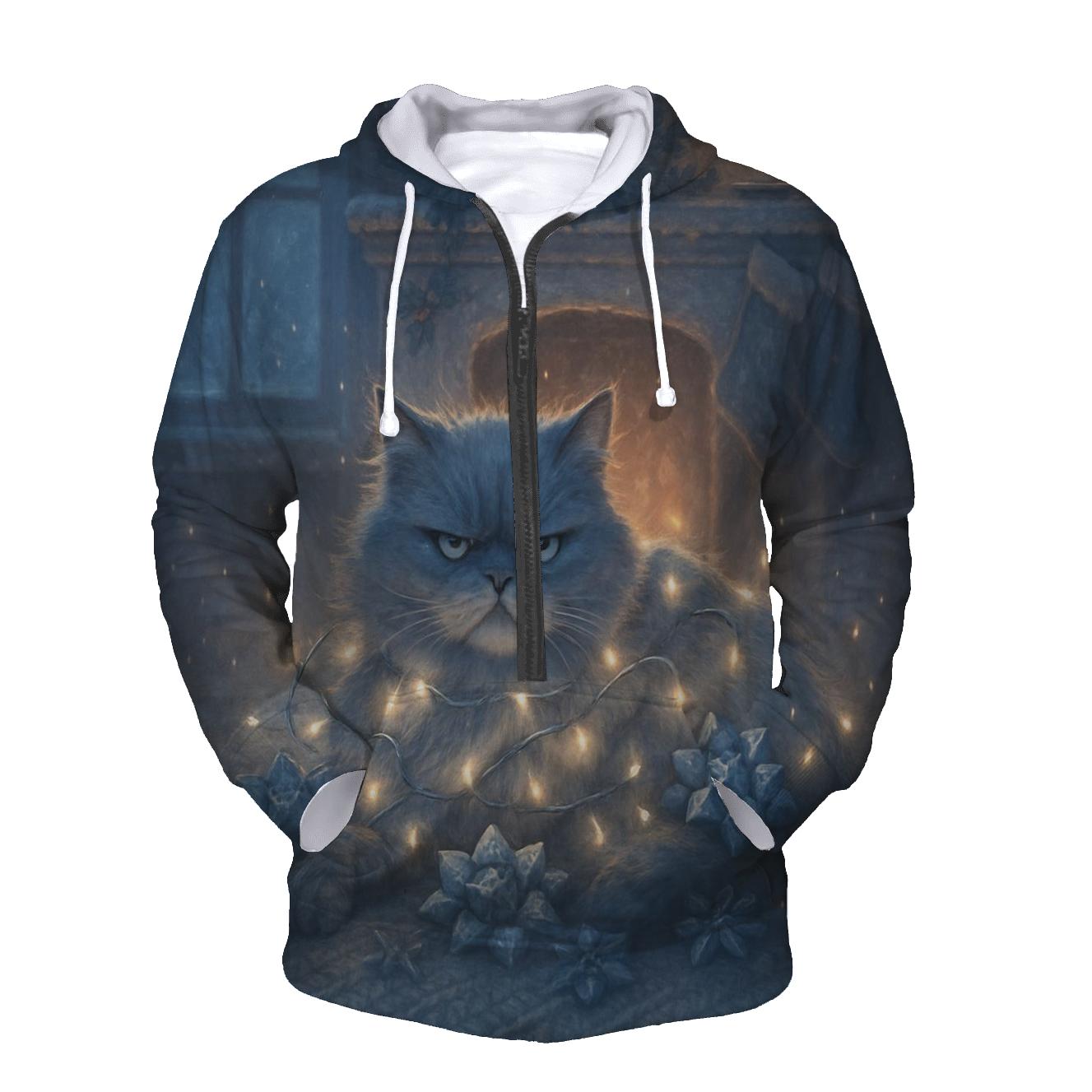 Frosted Fireplace Cat Nap heavyweight hoodies