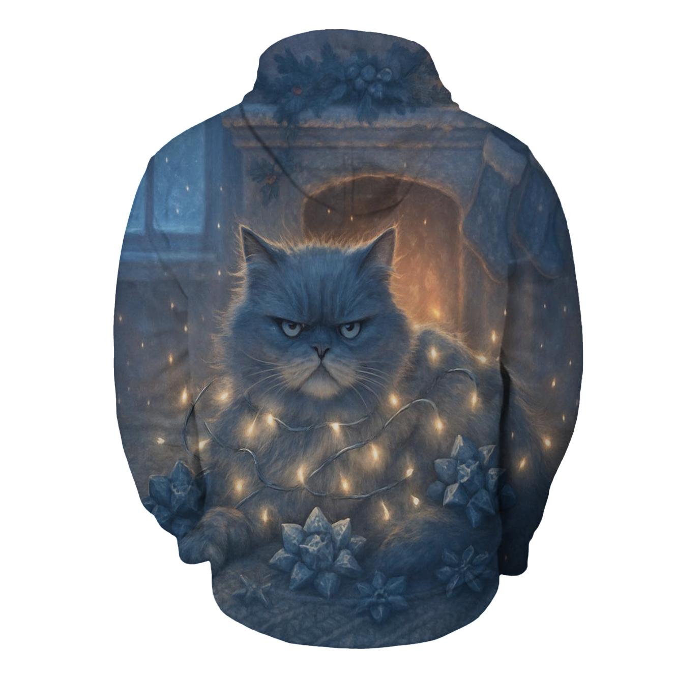 Frosted Fireplace Cat Nap heavyweight hoodies