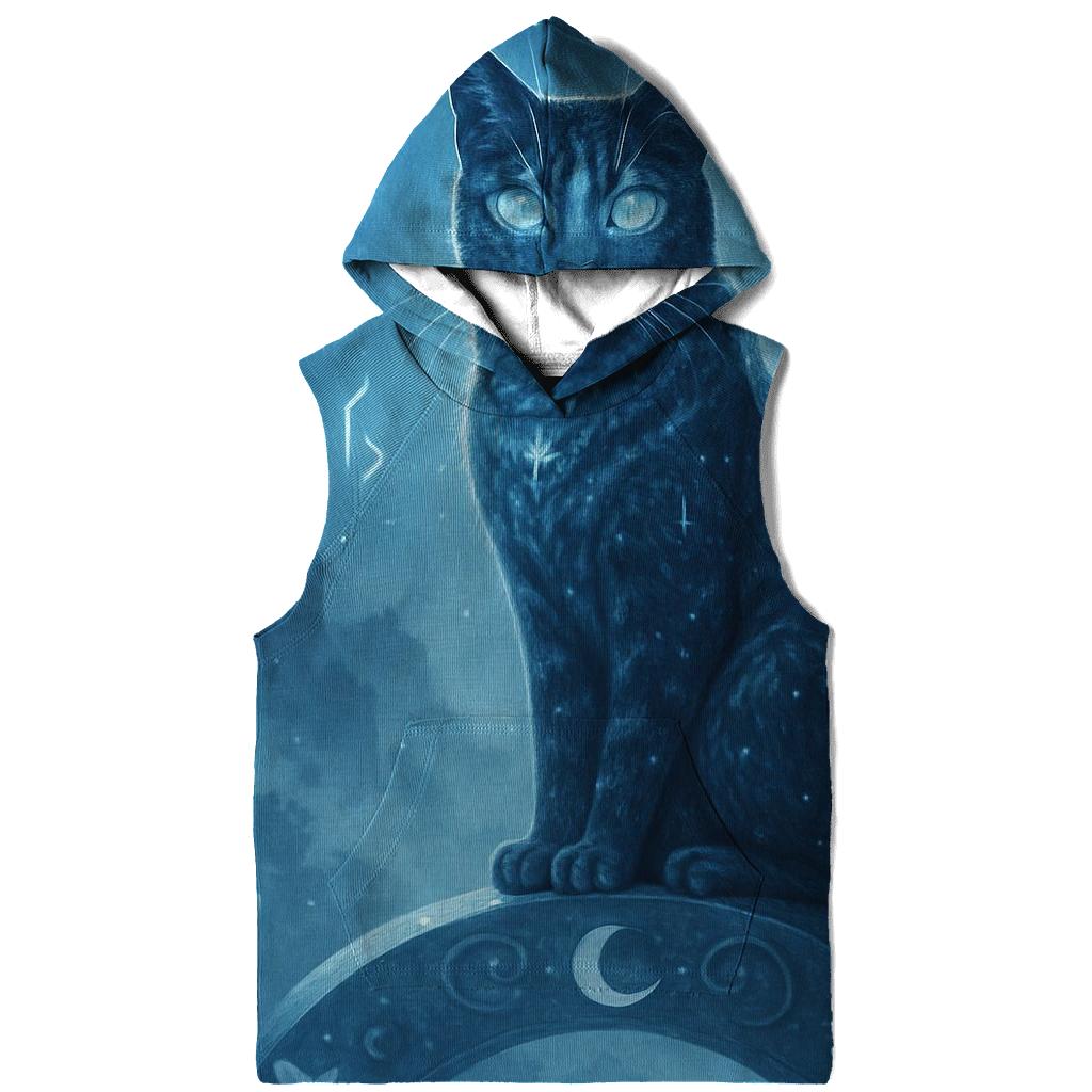 Mystic Moon Guardian Cat zip-up hoodies