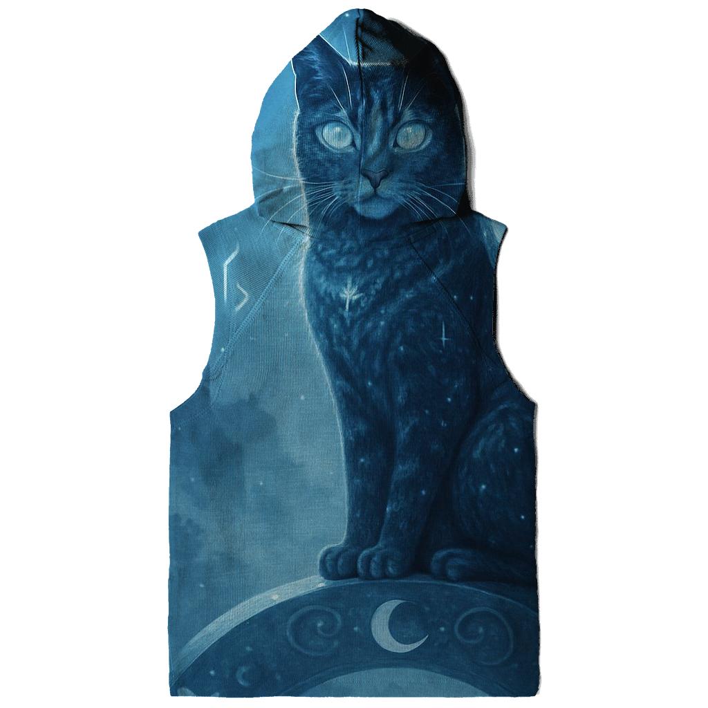 Mystic Moon Guardian Cat zip-up hoodies