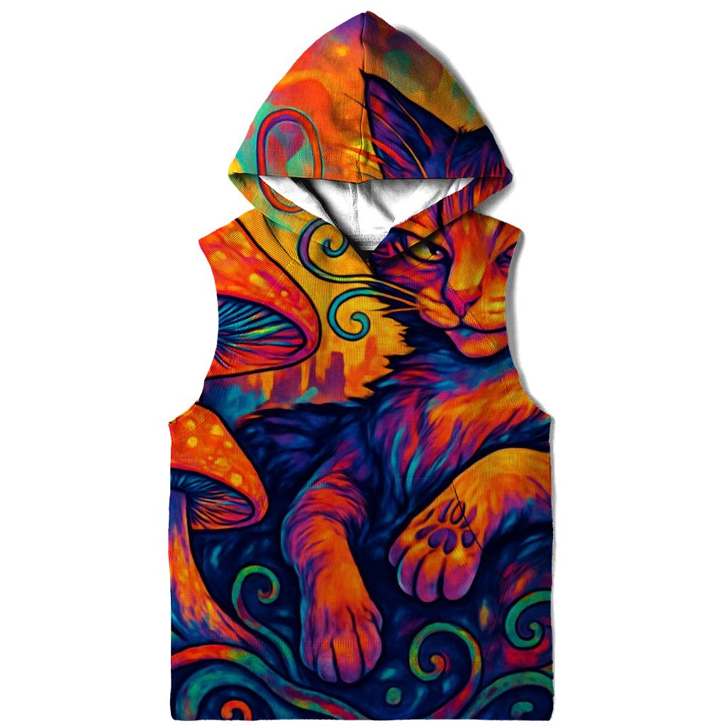 Psychedelic Garden Alley Cat zip-up hoodies