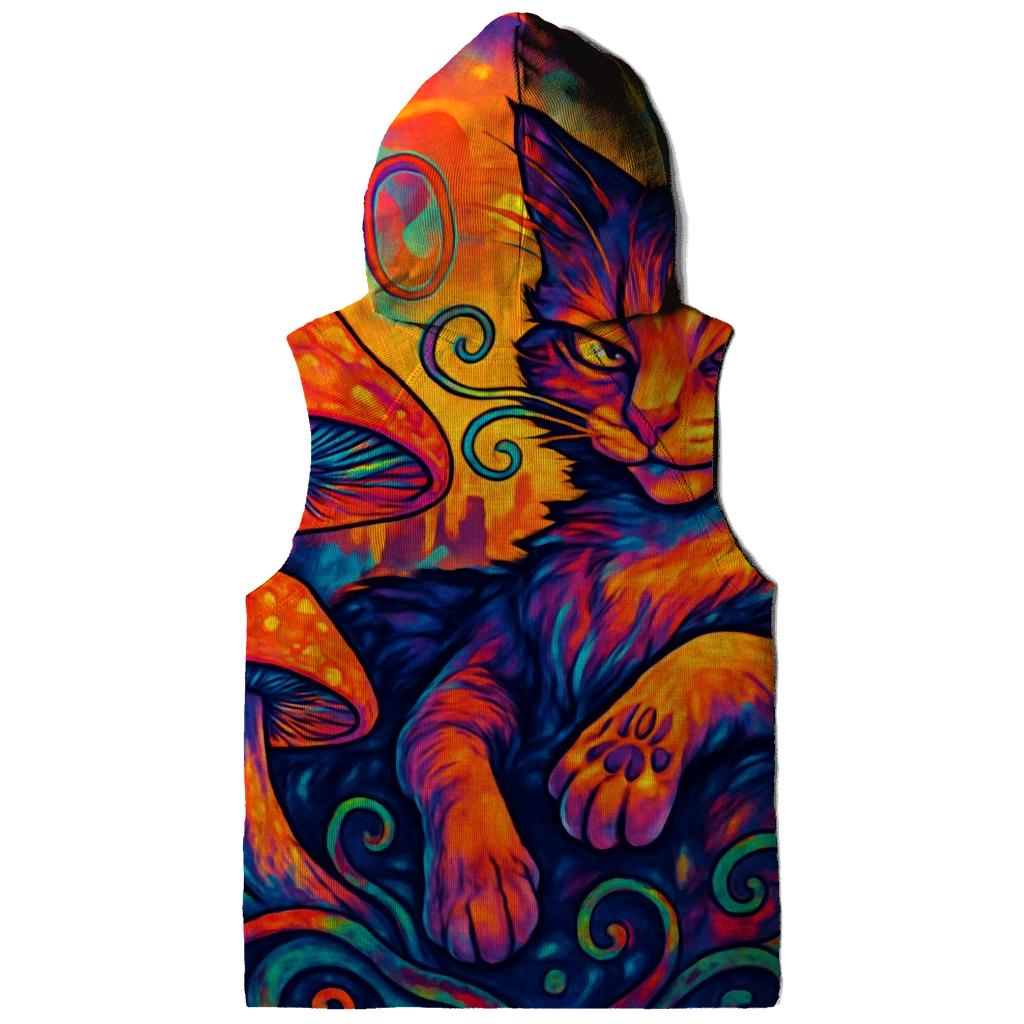 Psychedelic Garden Alley Cat zip-up hoodies