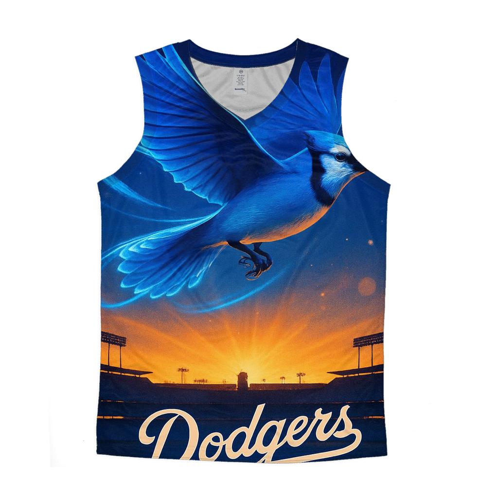 Dove Over Dodger Field graphic print tank tops