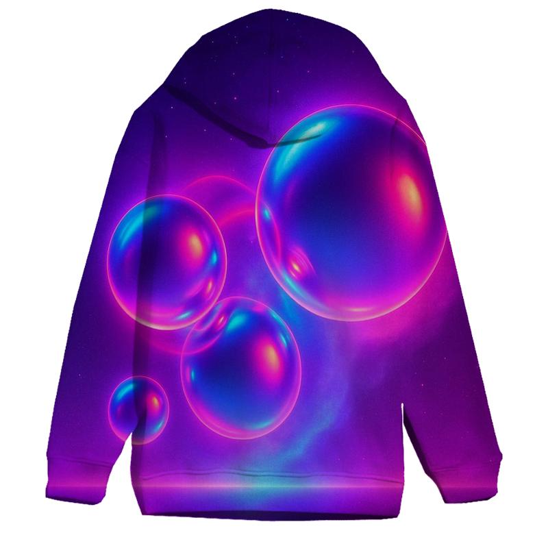 Neon Drift Orbs graphic hoodies