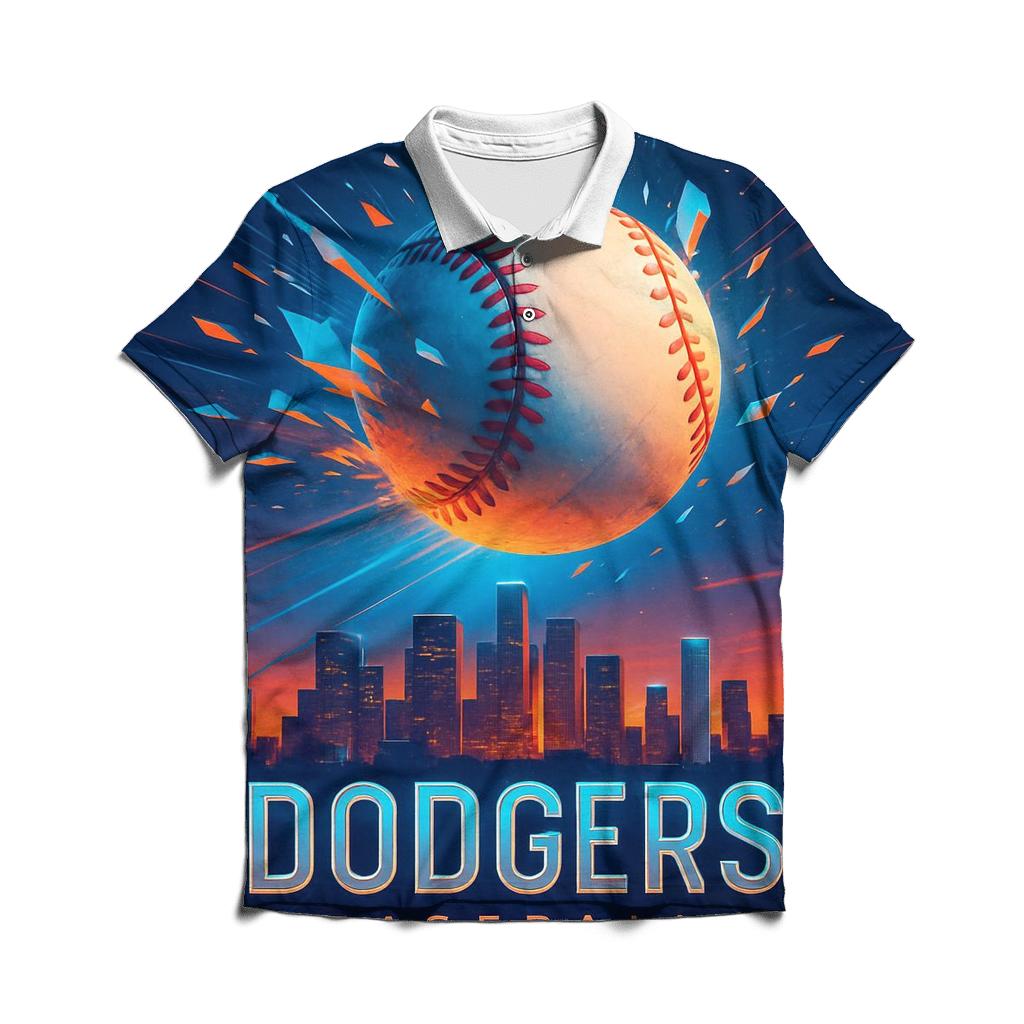 Skyline Home Run Burst stylish collar polo tees